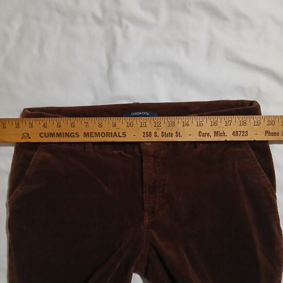 Chadwicks 14P Wide Leg BrownThin Corduroys Retro Bootcut Possible Mid-Rise - Picture 6 of 9